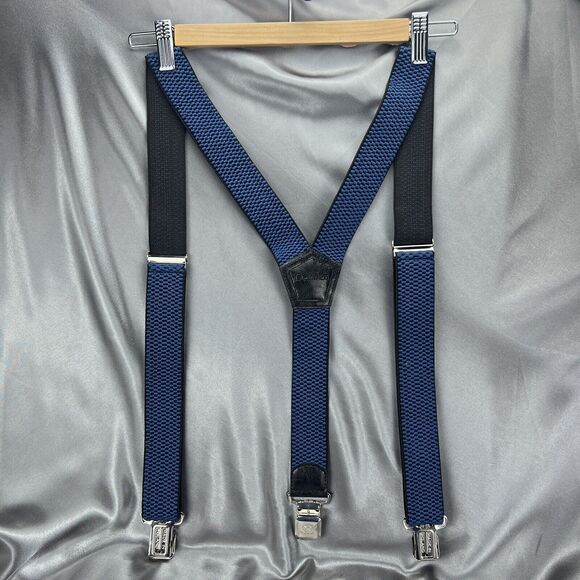 Decalen Mens Suspenders Very Strong Clips Heavy Duty Braces One Size Blue Y - Picture 1 of 9